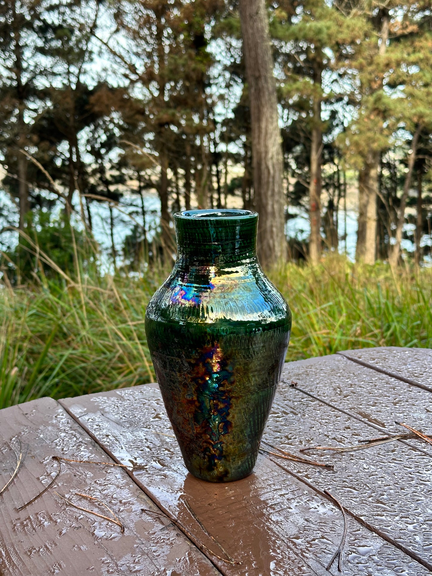 Raku Fired Vase #4